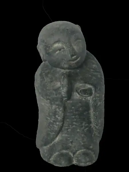 Product image 1 of the product “Standing Korean monk a little thick, 21 cm high. Painted in the color antique finish ”